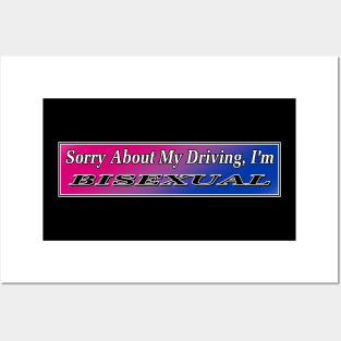 Bisexual Bumper Sticker Funny - Driving Meme Posters and Art